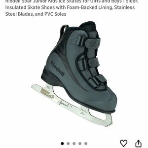 Riedell Soar 8T black/gray toddler ice skate